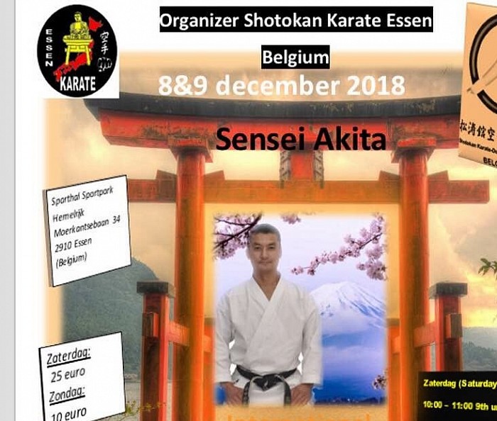 8/9 december 2018 - seminarie met Sensei Akita in Essen